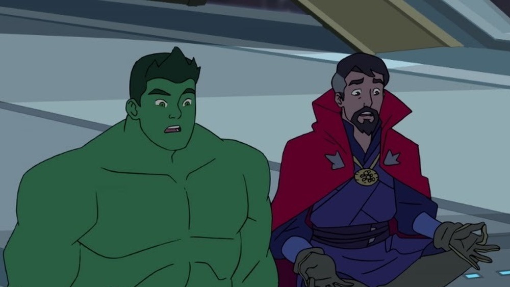 Amadeus Cho and Dr. Strange look concerned