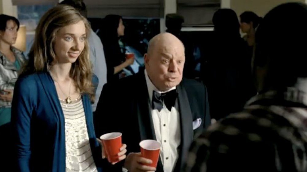 Lauren Lapkus and Don Rickles in a Snickers commercial