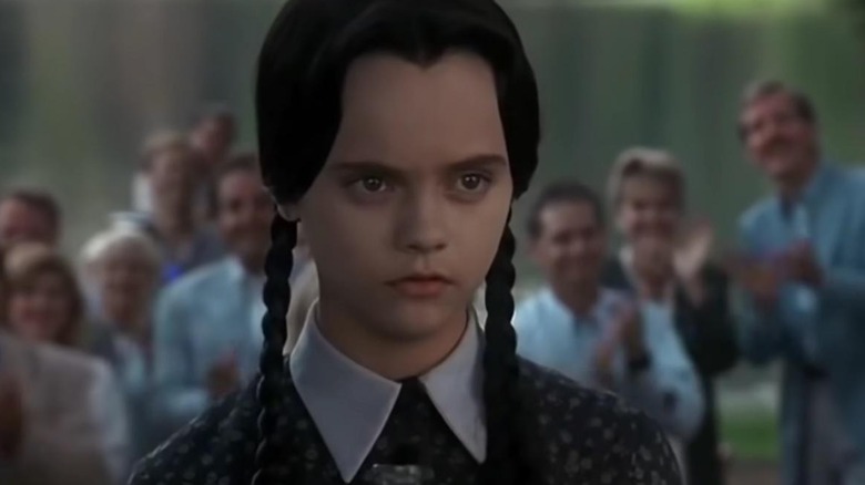 Wednesday Addams staring blankly