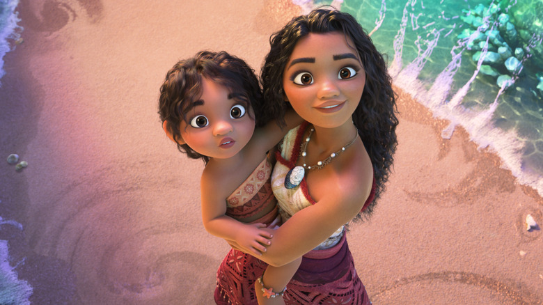 Moana and Simea staring at the sky