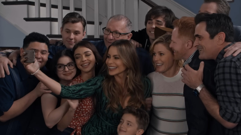 Modern Family cast taking selfie