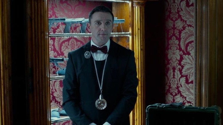 Peter Serafinowicz in uniform in John Wick 2