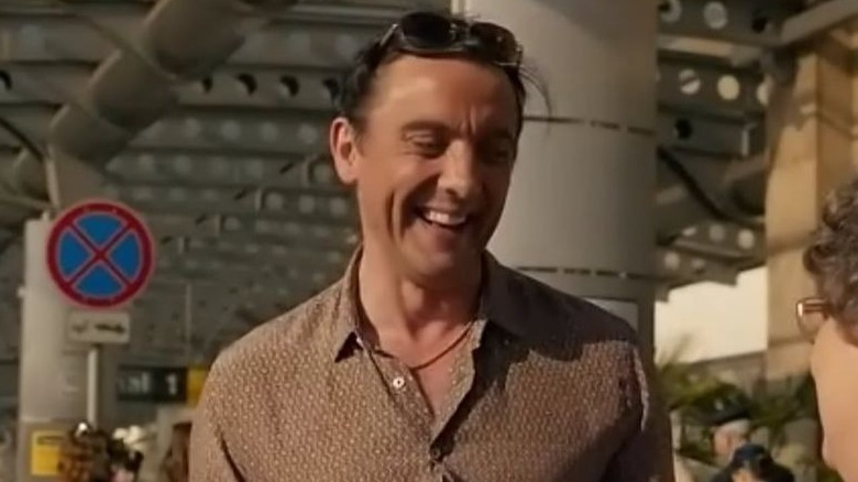 Peter Serafinowicz smiling in Spy