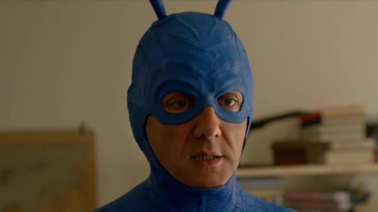 Peter Serafinowicz suited up in The Tick