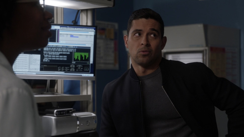 Nick Torres rolling his eyes over evidence in "NCIS"