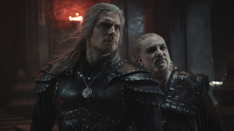 Geralt and Vesemir serious