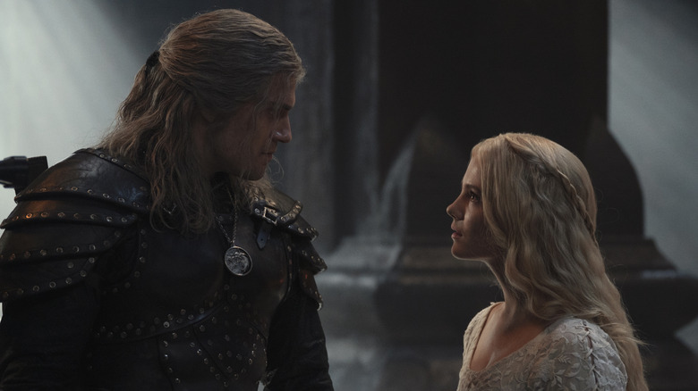 Geralt and Ciri arguing