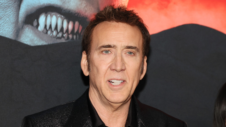 Nicolas Cage smiling on the red carpet