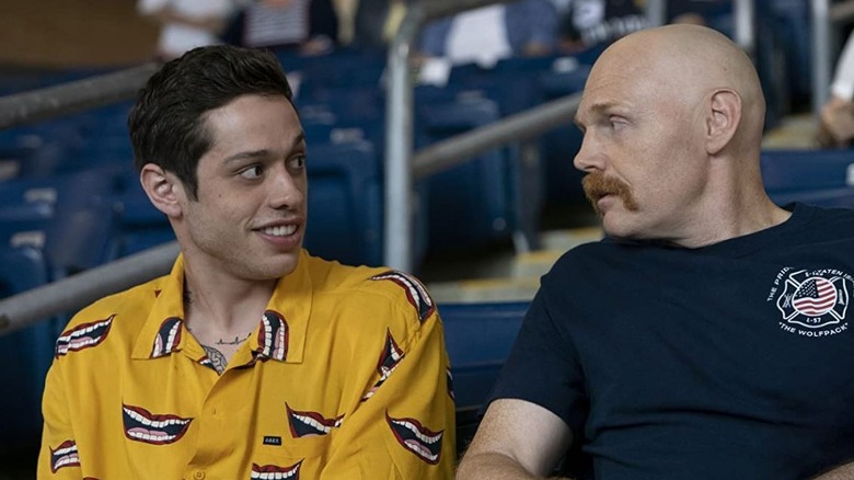 Pete Davidson and Bill Burr in "The King of Staten Island"