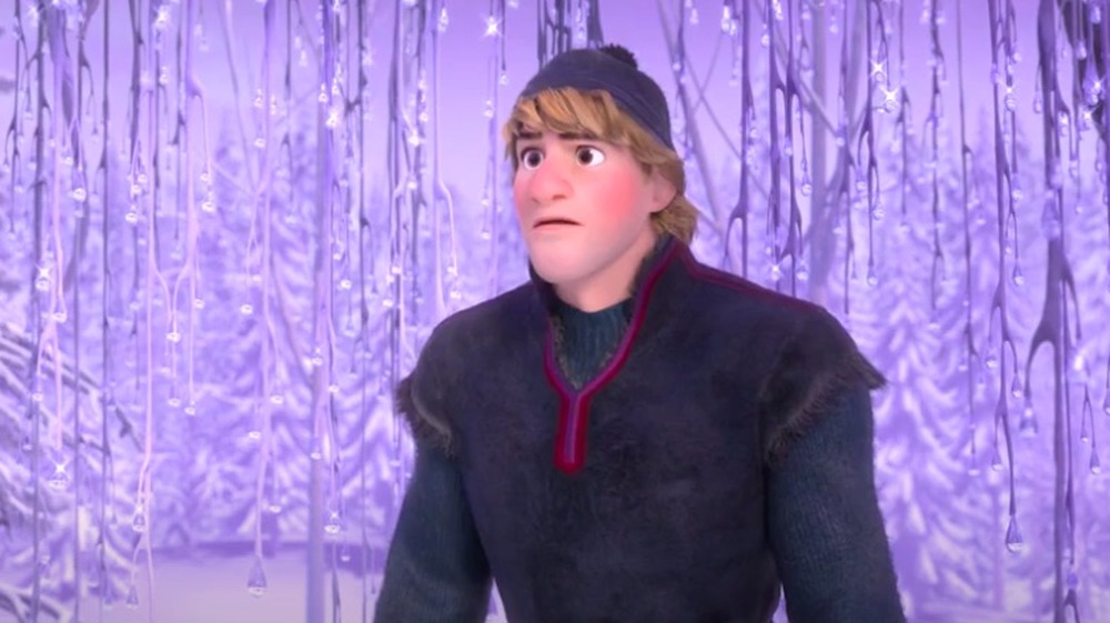 Kristoff in the icy forest, in Frozen