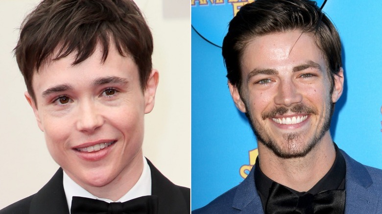 Elliot Page (L) and Grant Gustin (R)