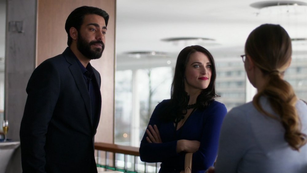 Rahul Kohli and Katie McGrath in Supergirl