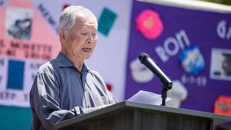 George Takei speaking at AIDS Monument groundbreaking