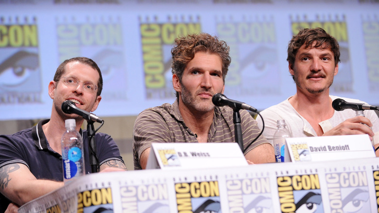 Pedro Pascal, D.B Weiss, and David Benioff on panel