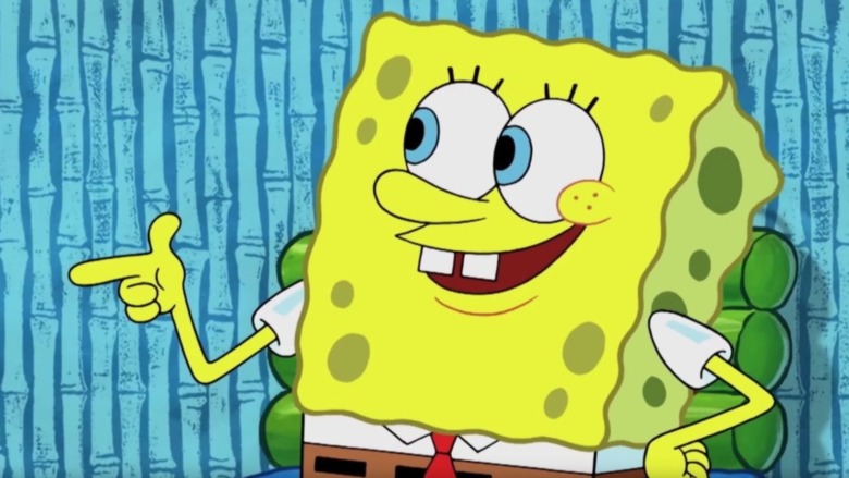 SpongeBob SquarePants pointing