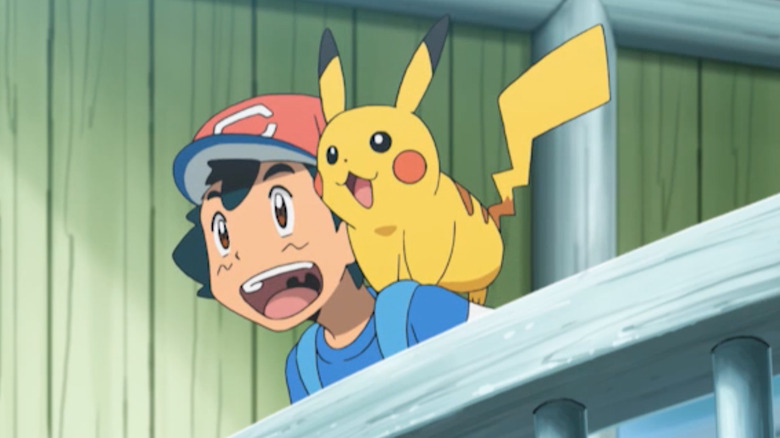 Pikachu and ash yelling in pokemon 