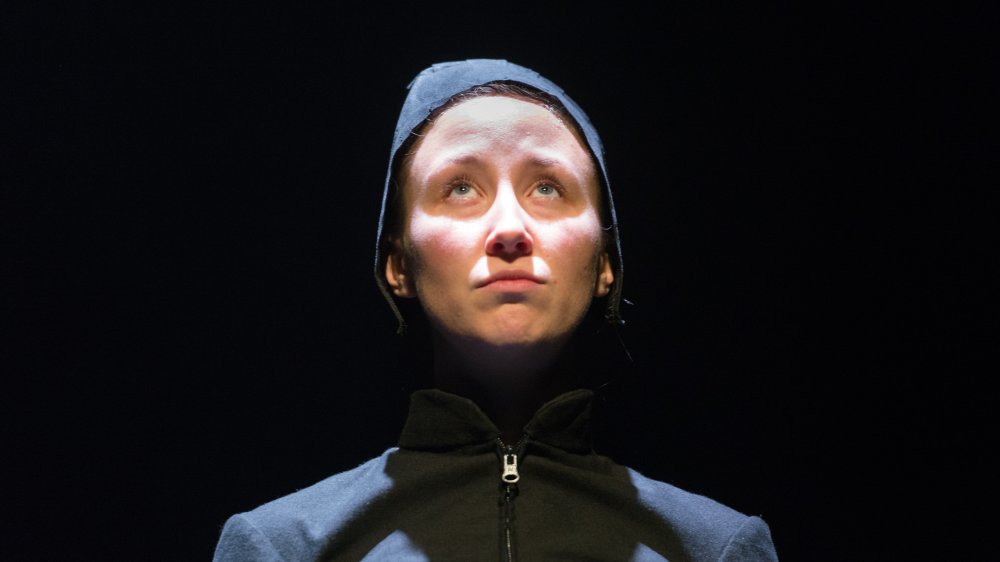 Erin Doherty performing in The Divide in 2017