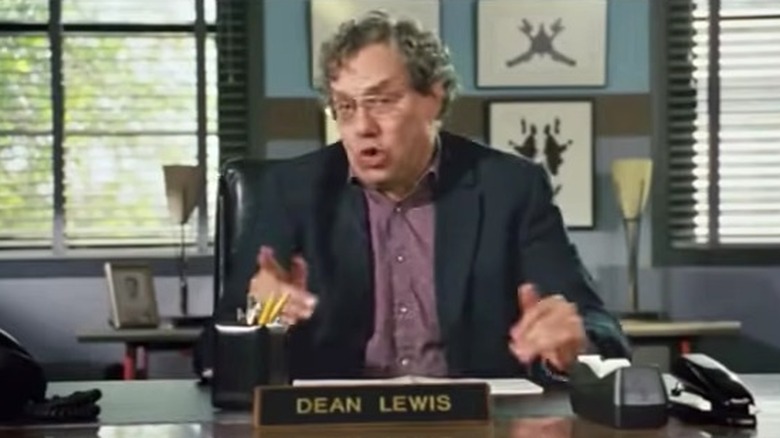 Dean Ben Lewis at his desk in Accepted