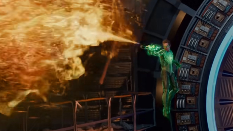 Green Lantern shooting fire