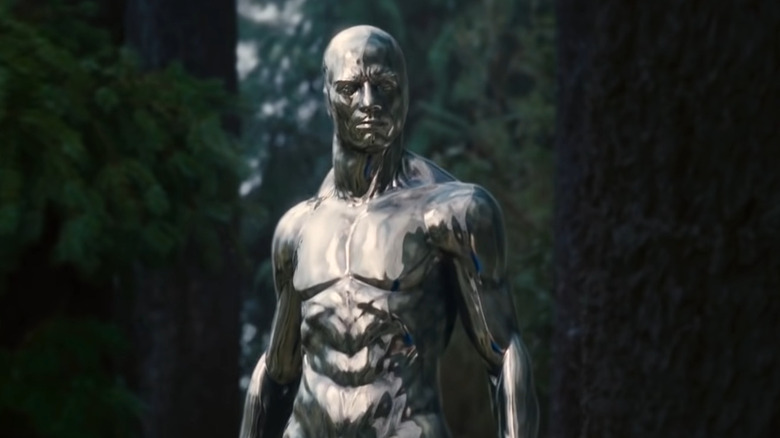 The Silver Surfer staring