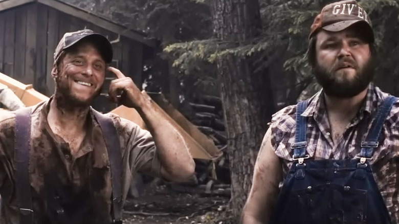 Tucker and Dale in forest