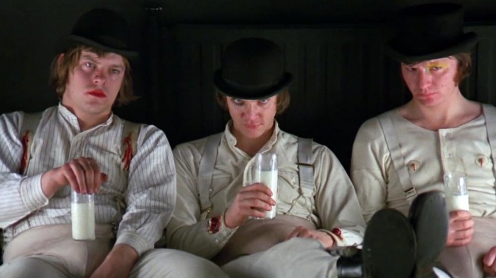 Malcolm McDowell as Alex DeLarge in A Clockwork Orange