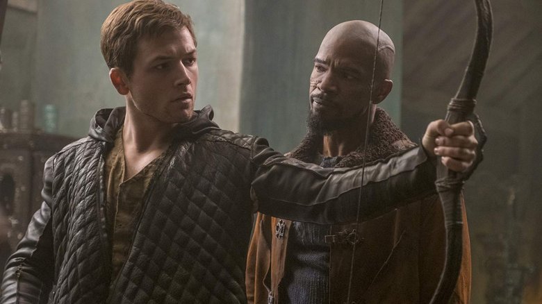 Taron Egerton and Jamie Foxx in Robin Hood (2018)