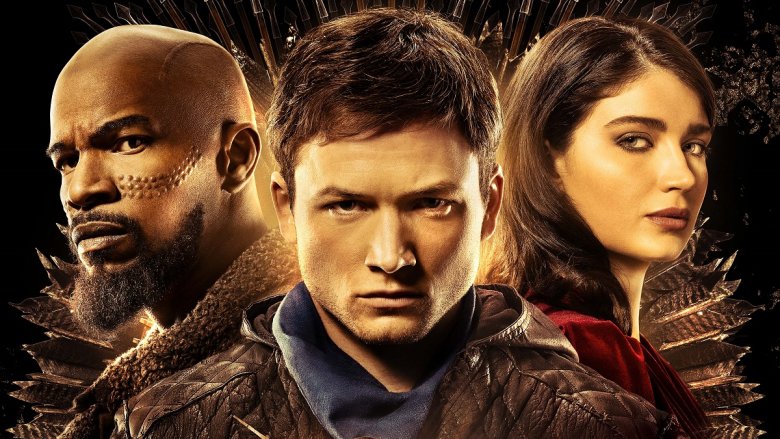 Jamie Foxx, Taron Egerton, Eve Hewson in Robin Hood (2018)