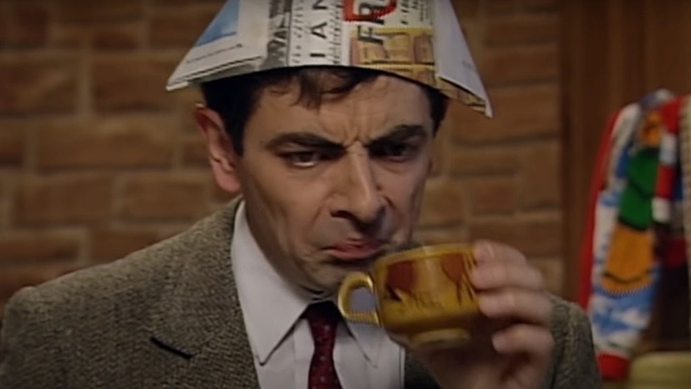 Mister Bean scowling