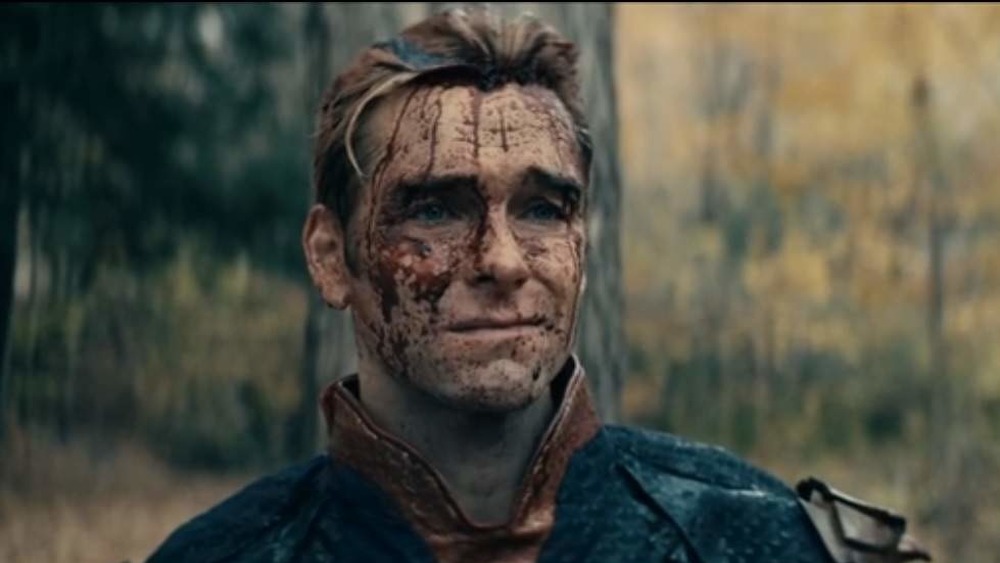 Antony Starr Homelander covered in blood