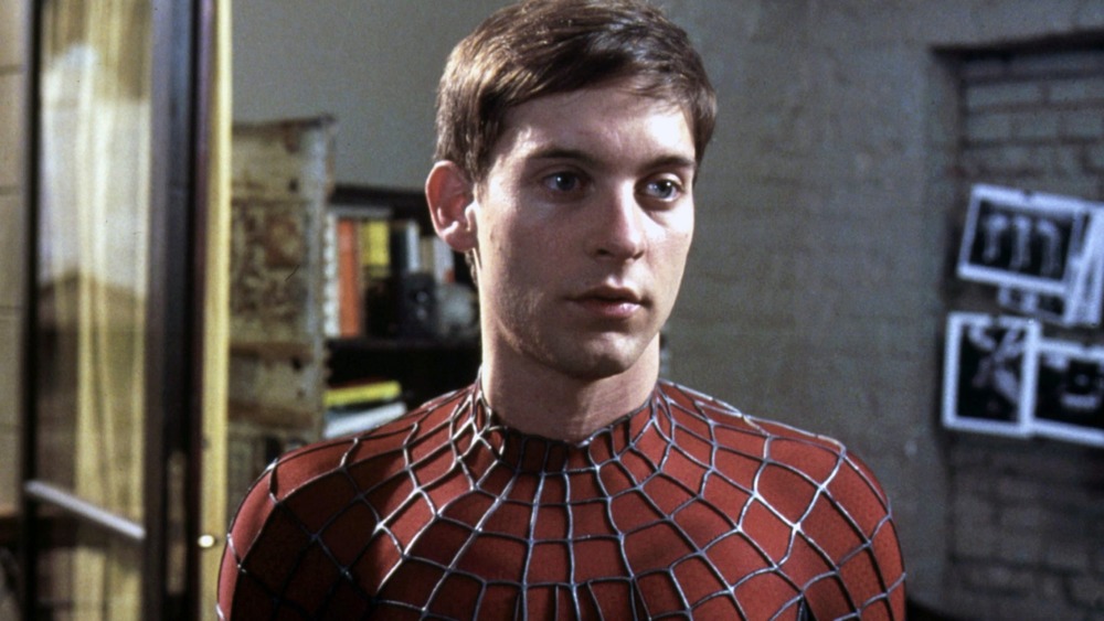 Tobey Maguire as Spider-Man in 2002