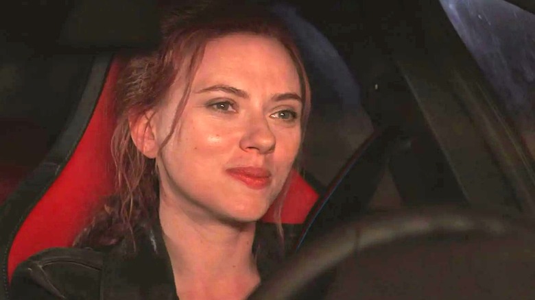 Natasha driving car