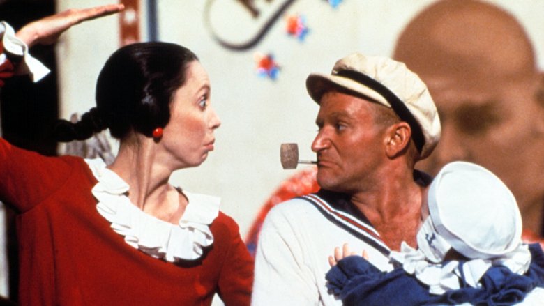 Shelley Duvall and Robin Williams in Popeye