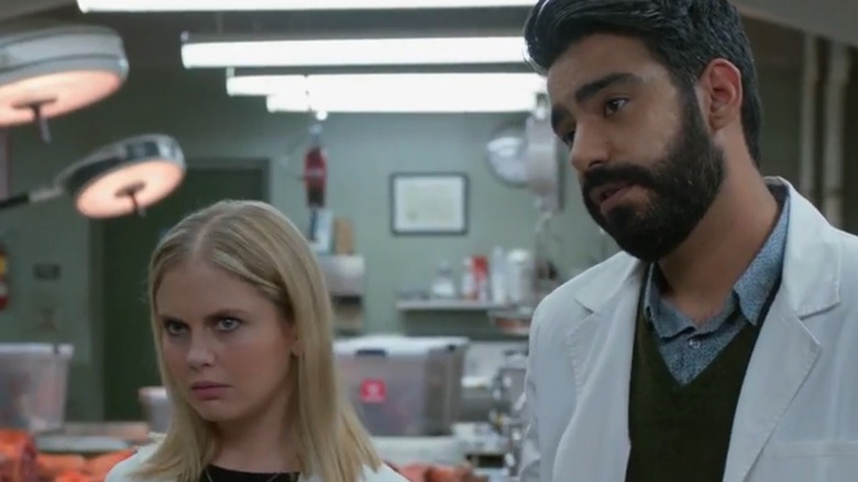 Liv and Ravi in morgue