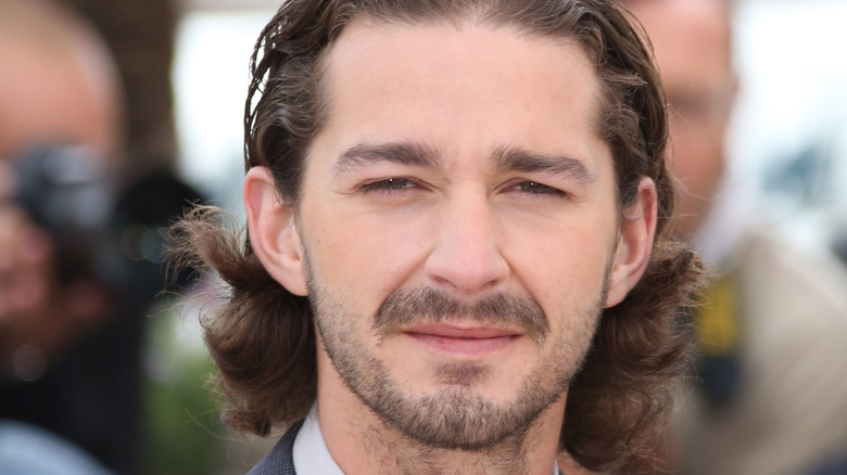 Shia LaBeouf squinting