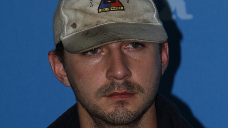 Dishevelled Shia LaBeouf