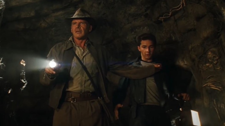 Indiana Jones and Mutt Williams exploring