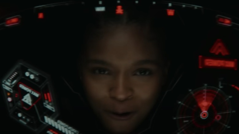 Dominique Thorne in Black Panther: Wakanda Forever with Ironheart suit