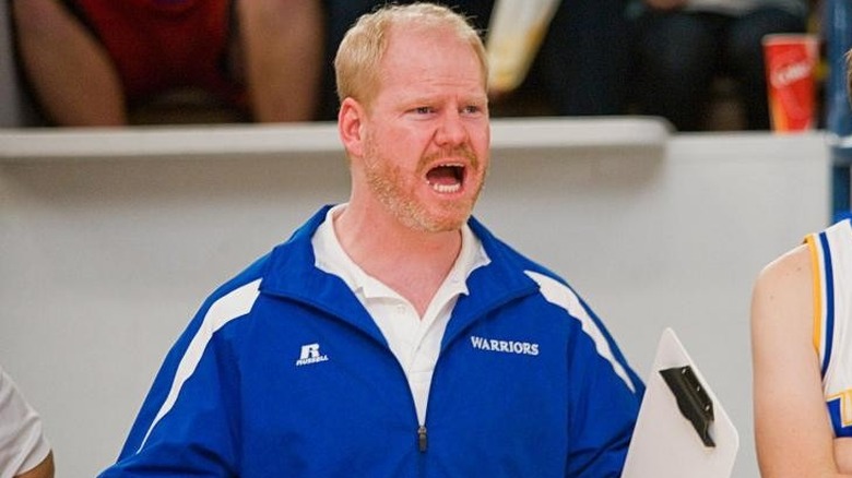 Coach Murphy yelling on basketball court