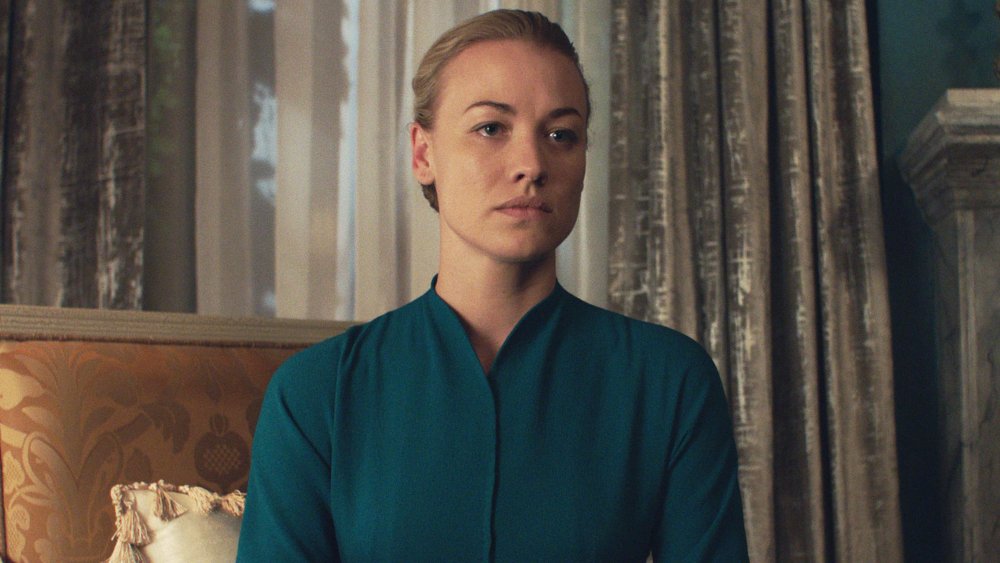 Yvonne Strahovski as Serena Joy on The Handmaid's Tale