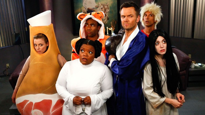 Community cast during a Halloween special