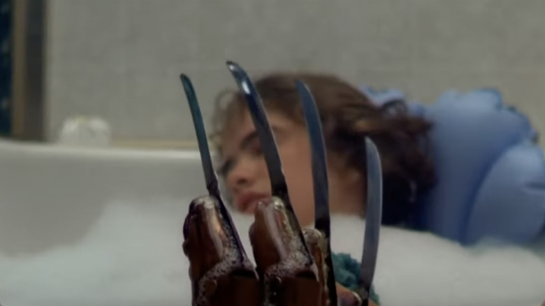 Freddy attacking in 1984 bathtub scene