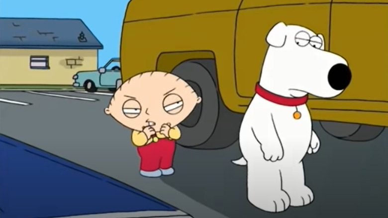 Stewie and Brian argue