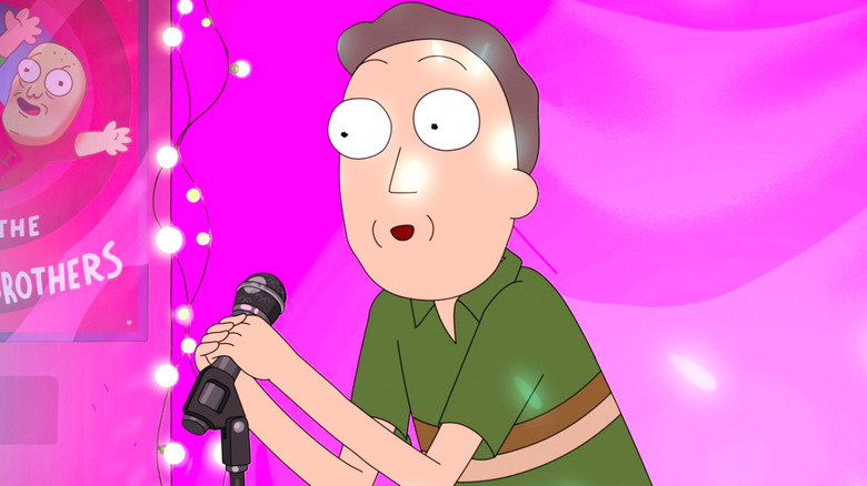 Jerry Smith doing karaoke on Rick and Morty