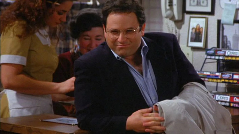 George Costanza in Jerry's apartment on Seinfeld