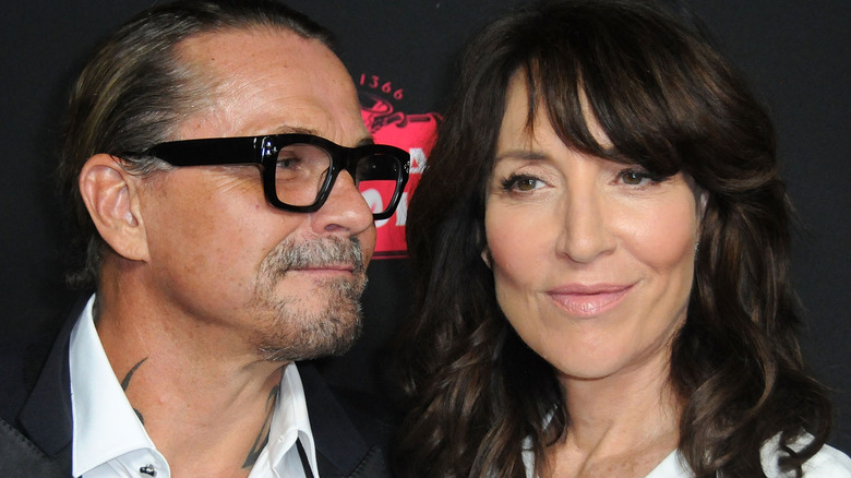 Kurt Sutter looking at Katey Sagal