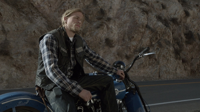 Jax sitting on his motorcycle