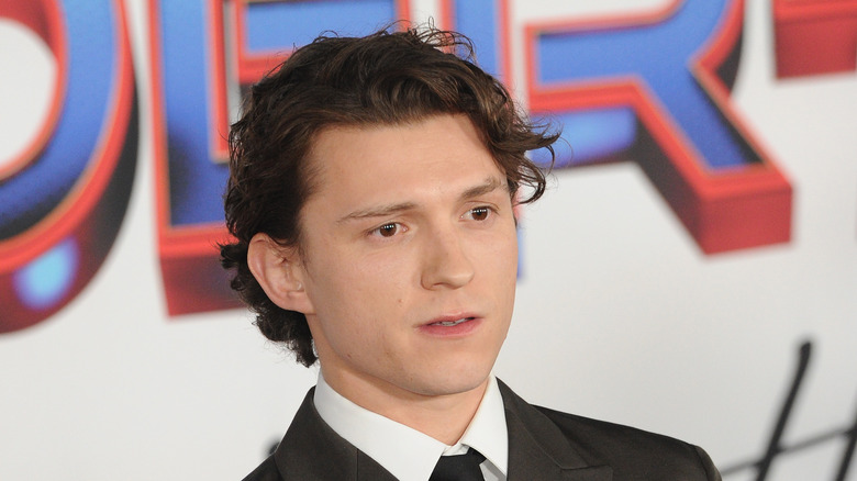 Tom Holland at red carpet premiere