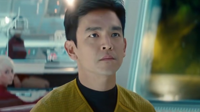 Sulu looking serious