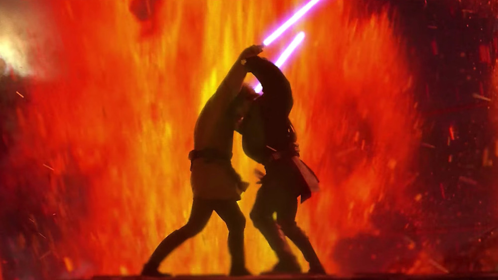 Lightsaber fight on Mustafar